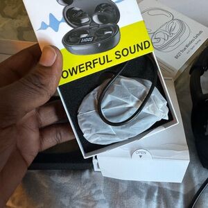 Black Wireless Earbuds with Charging Case
